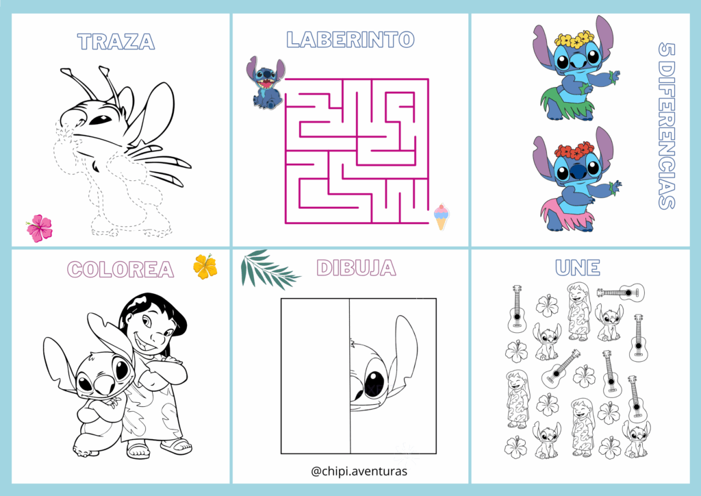 actividades lilo y stitch
